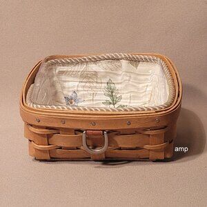 Longaberger 2007 Sort & Store Business Card with Fabric Plastic Liner EXCELLENT!